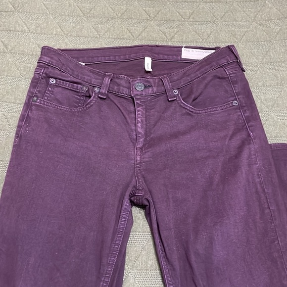 RAG & BONE skinny style W15020337 distressed wine jeans 28 - Picture 5 of 12